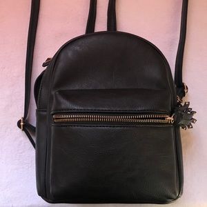 Mini black backpack